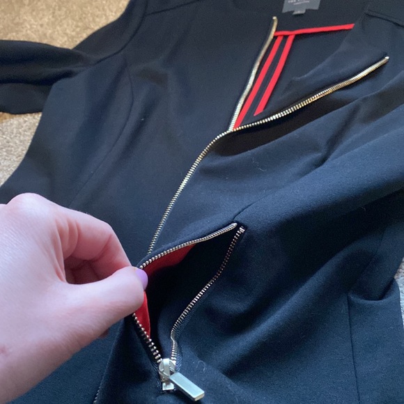 EUC Womens The Limited Large Black Zip up Blazer - Picture 5 of 7